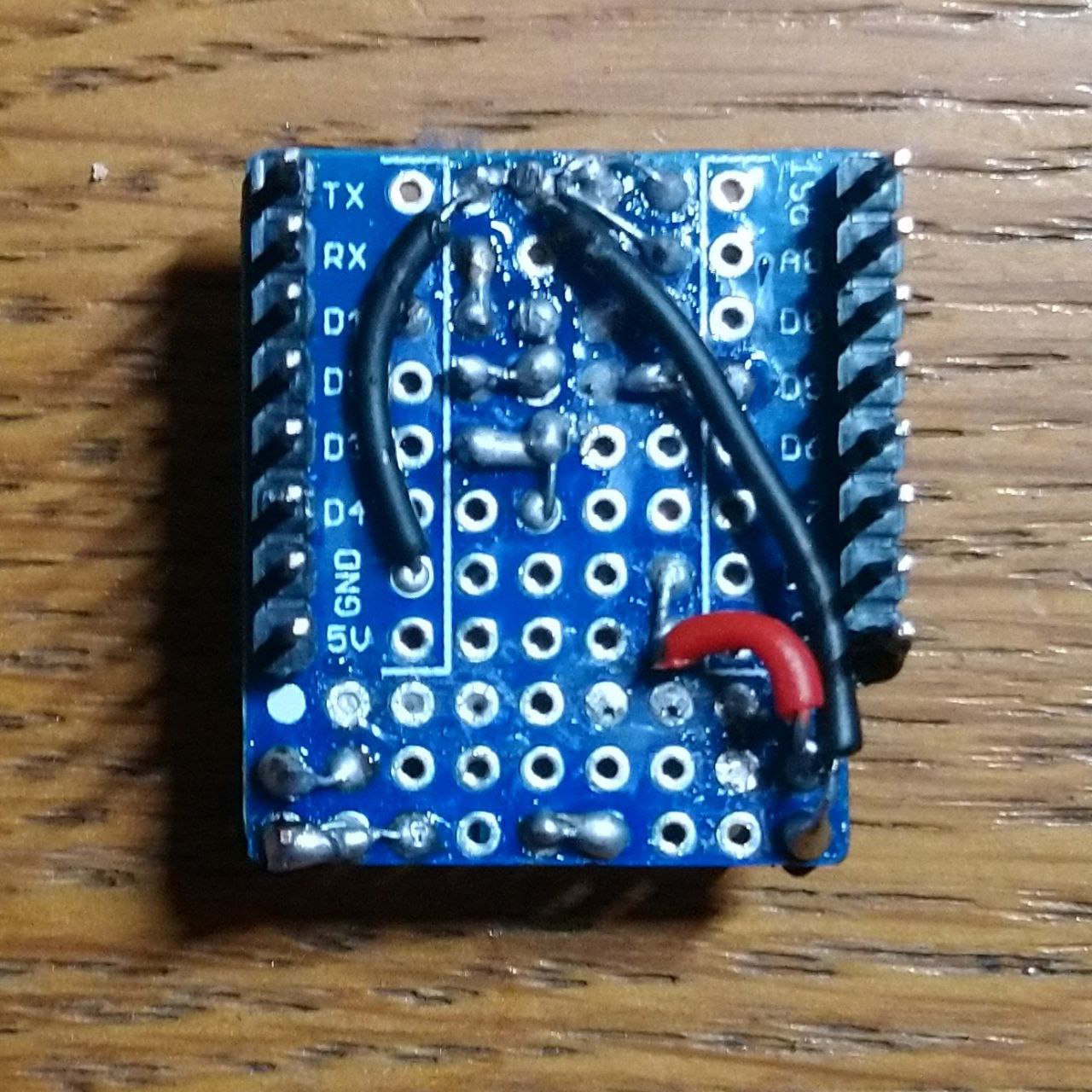 Shield soldered back